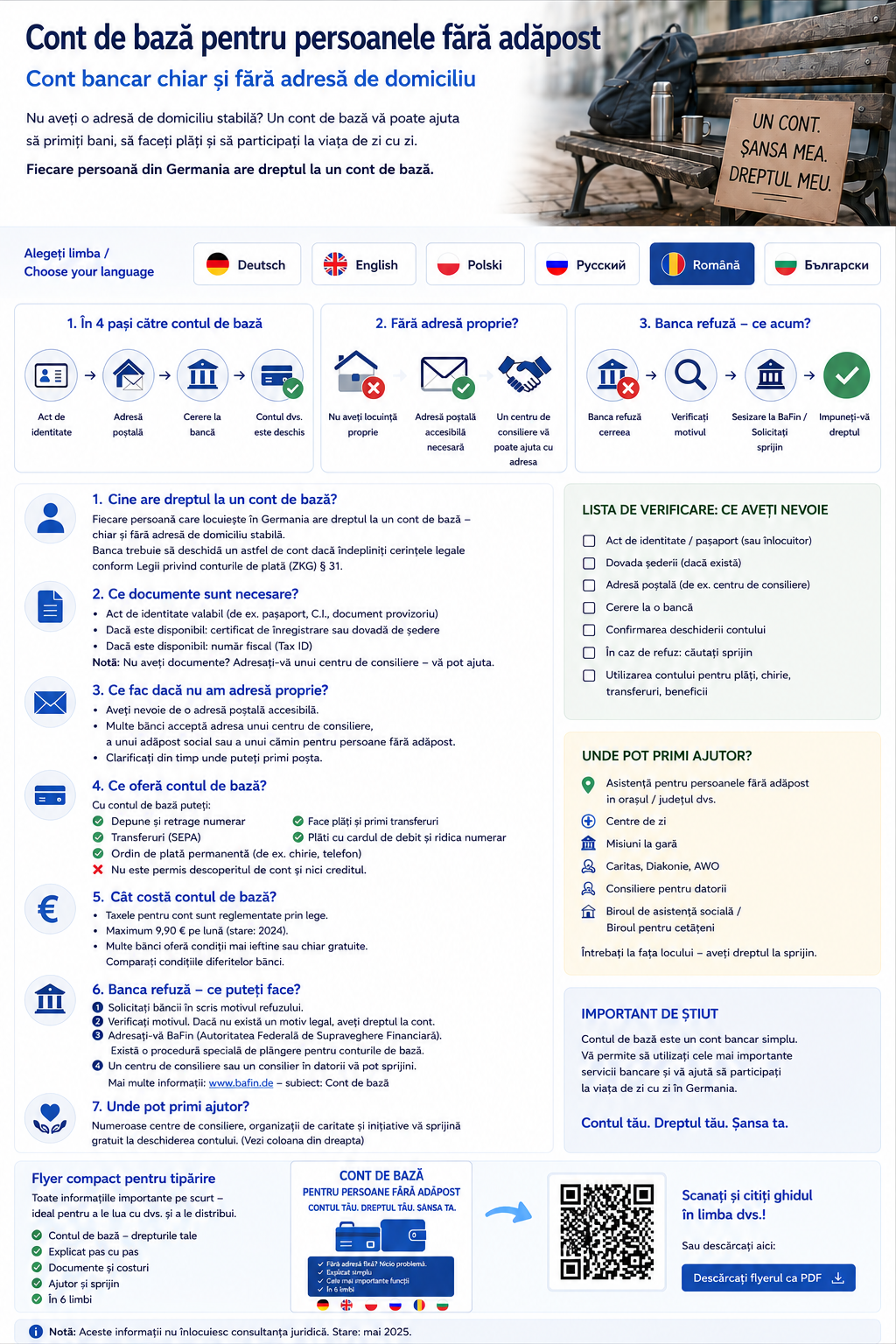 Cont de bază pentru persoane fără adăpost – cont bancar fără domiciliu stabil – Română